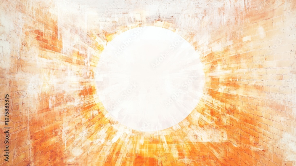 Radiant abstract art with glowing circle and textured background. Creativity and light concept Radiant abstract art with glowing circle and textured background. Creativity and light concept