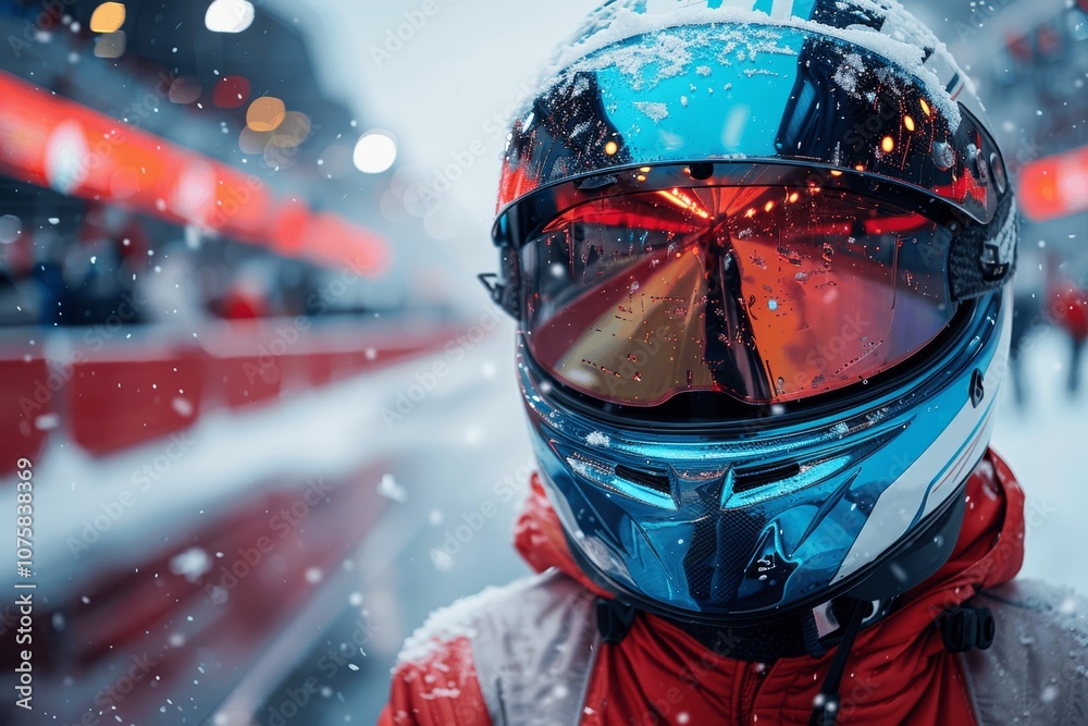 Epic Winter Bobsleigh Race Scene with Pilot in Helmet and Reflections, Cinematic and Vibrant, Daylight Competition Epic Winter Bobsleigh Race Scene with Pilot in Helmet and Reflections, Cinematic and Vibrant, Daylight Competition