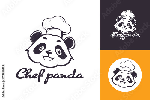 A cartoon panda wearing a chef's hat, with the text "Chef Panda" below it, representing a culinary business.