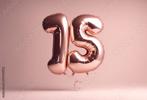 signs english rose inflatable metallic abstract special element banner symbol simple number 15 festival collection  photo