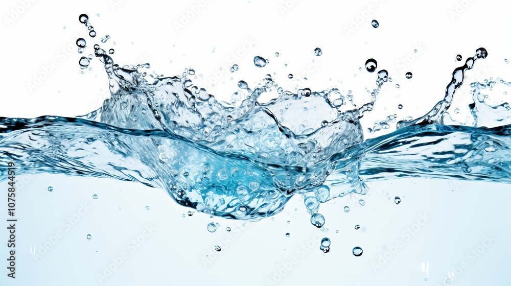 A mesmerizing splash of water captures the beauty of motion and fluidity. Generative AI A mesmerizing splash of water captures the beauty of motion and fluidity. Generative AI