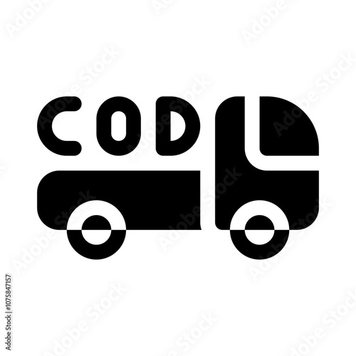 cod delivery icon with glyph style, perfect for user interface projects