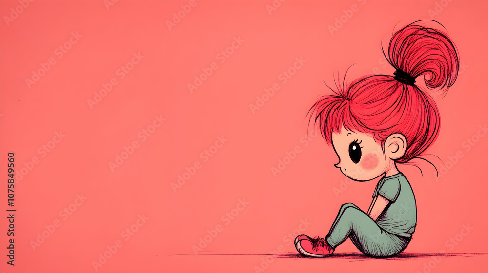 Sad Girl Cartoon, cartoon girl, cute, sad cartoon, illustration, cute girl Sad Girl Cartoon, cartoon girl, cute, sad cartoon, illustration, cute girl