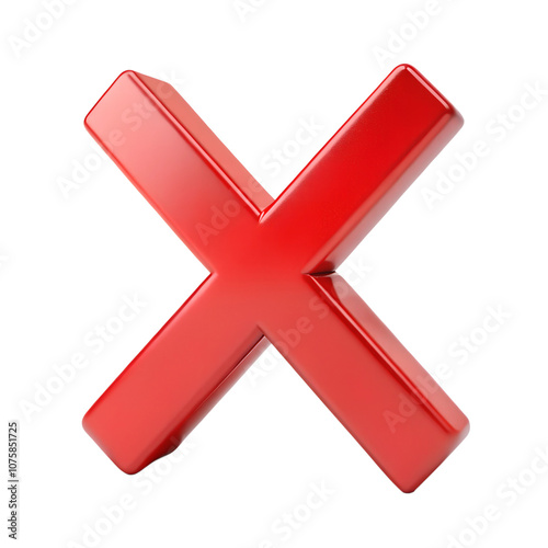 X mark isolated on transparent background