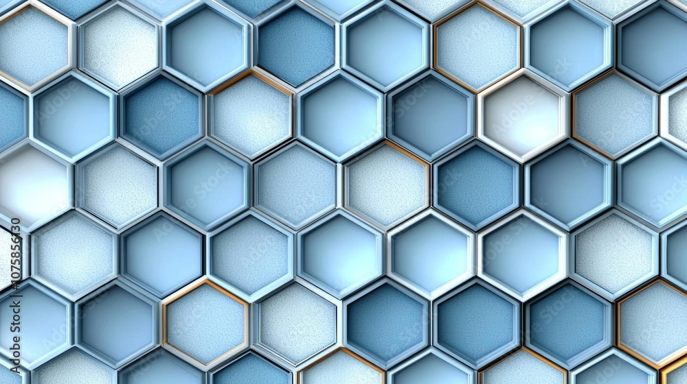 3d Hexagonal  Hexagons pattern