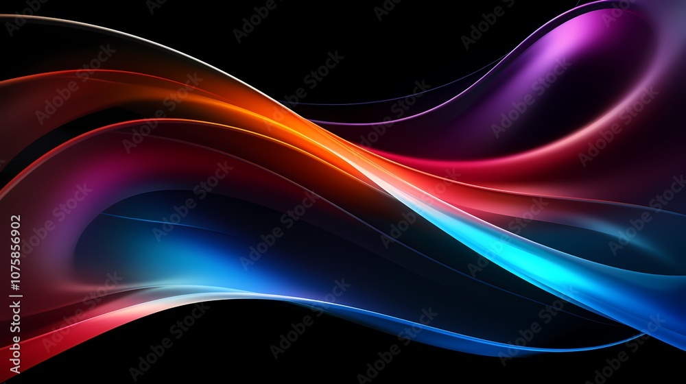 digital technology abstract arc rainbow light poster background
