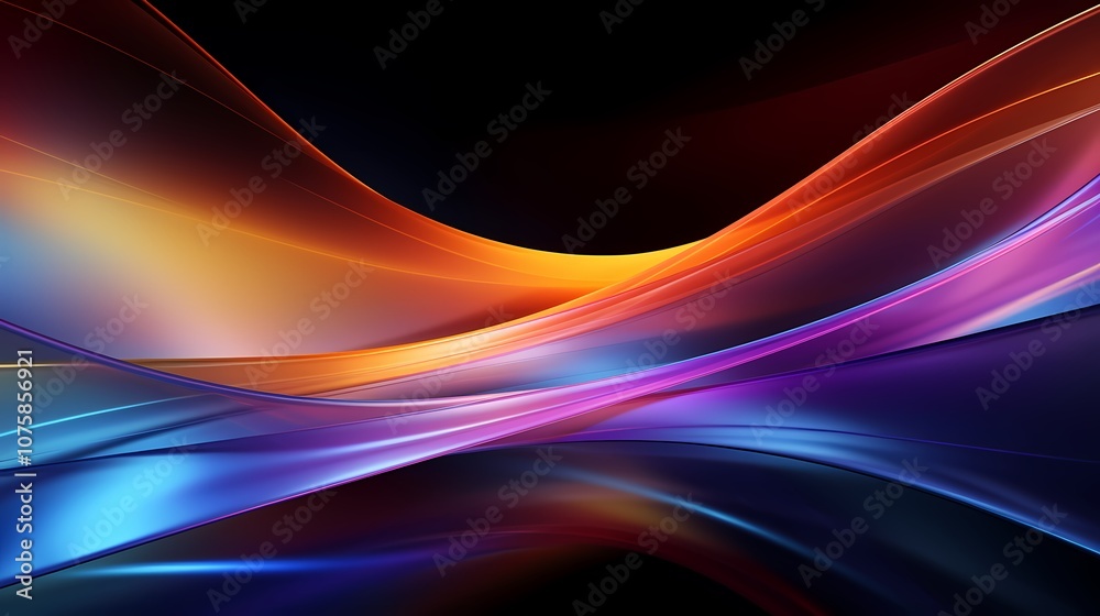 Naklejka premium digital technology abstract arc rainbow light poster background