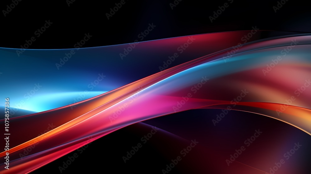 Fototapeta premium digital technology abstract arc rainbow light poster background