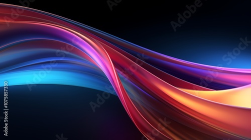 digital technology abstract arc rainbow light poster background