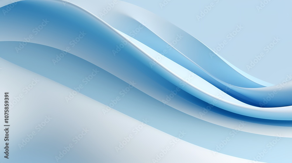 Fototapeta premium digital technology blue and white abstract curve poster background