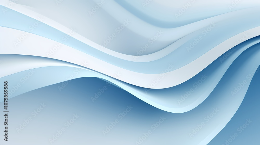 Fototapeta premium digital technology blue and white abstract curve poster background