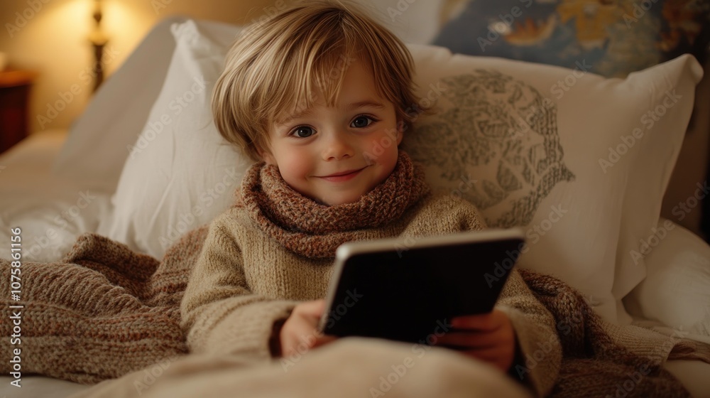 Smiling Boy with Tablet Smiling Boy with Tablet