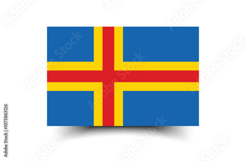 Aland flag official colors and proportion digital vector illustration