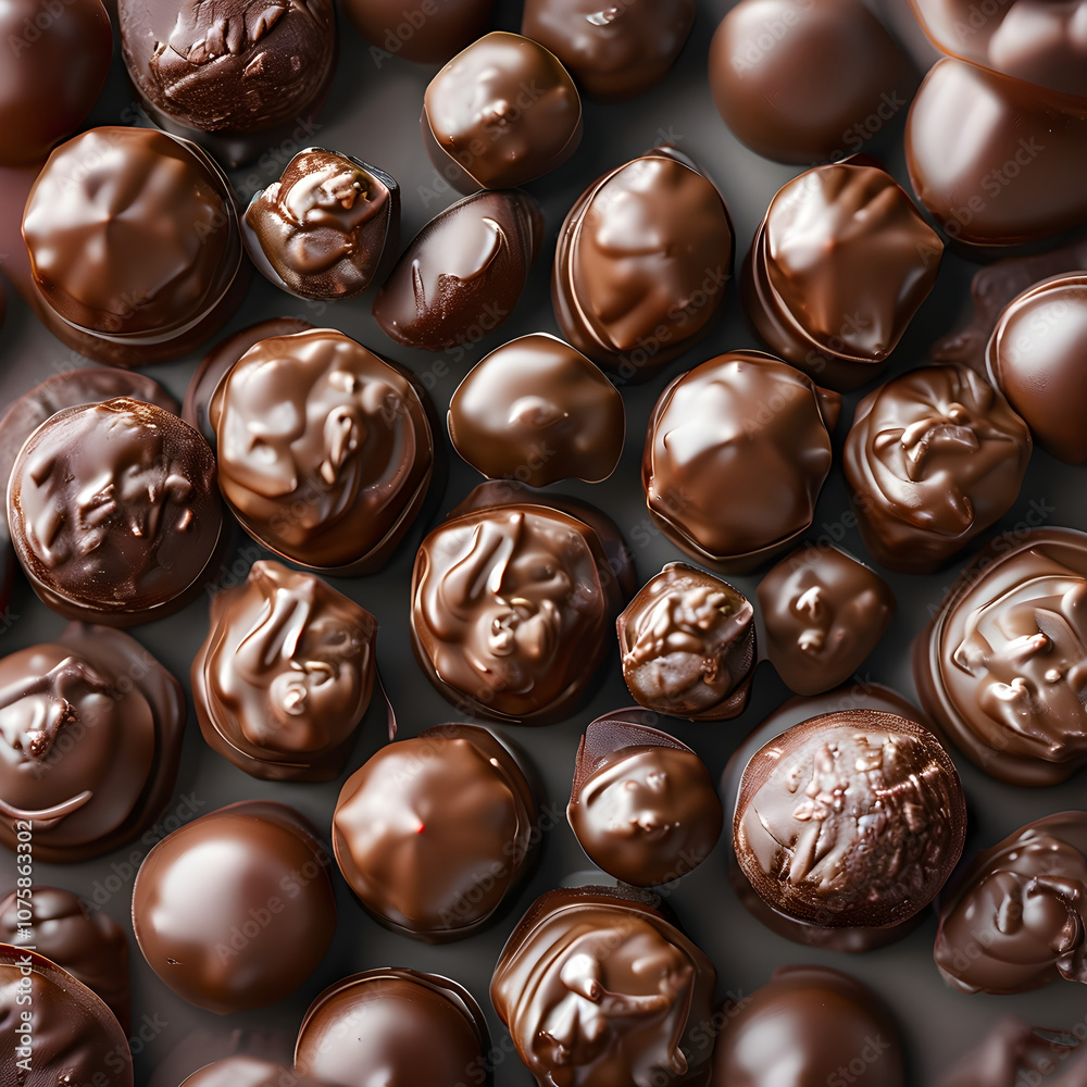 close up of chocolate candies close up of chocolate candies