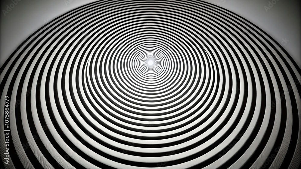 Concentric circles design on white background with leading lines Concentric circles design on white background with leading lines