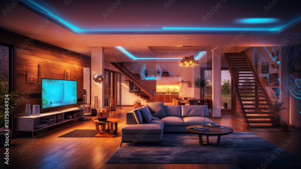 Smart Home Interior Design with Modern Furniture and Technology Smart Home Interior Design with Modern Furniture and Technology