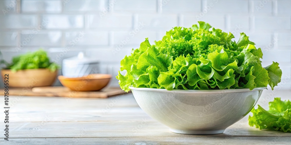 Fresh green lettuce salad leaves on light background in kitchen table , lettuce, salad, green, fresh, healthy, organic Fresh green lettuce salad leaves on light background in kitchen table , lettuce, salad, green, fresh, healthy, organic
