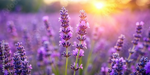 Lavender flower blooming in scented fields, lavender, flower, blooming, purple, field, fragrant, nature, beauty, plant