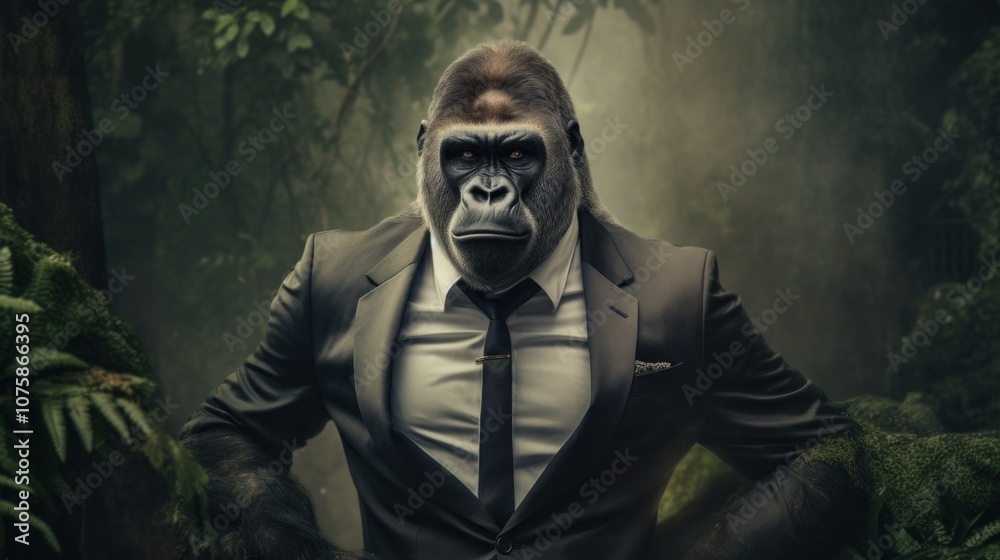 Obraz premium Gorilla in Suit