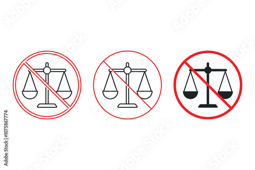 No justice icon. Illustration vector