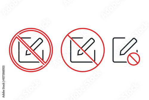 No edit icon. illustration vector