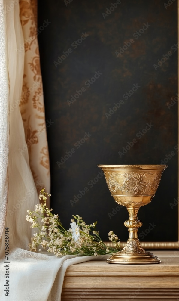 Holy cup - church chalice represents faith and ritual, highlighting the essence of communion, spiritual reflection, and the sacred tradition carried through centuries of worship and devotion. Holy cup - church chalice represents faith and ritual, highlighting the essence of communion, spiritual reflection, and the sacred tradition carried through centuries of worship and devotion.