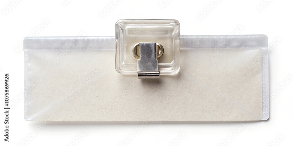 Wrinkled plastic clip with blank label on isolated background , Plastic, Clip, Label, Wrinkled, Isolated Wrinkled plastic clip with blank label on isolated background , Plastic, Clip, Label, Wrinkled, Isolated