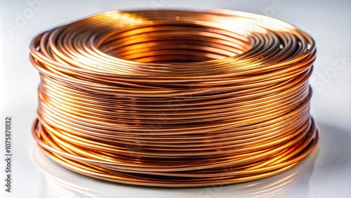 Close-up of a coil with wire for an automatic universal wire cutter , coil, wire, automatic, universal photo