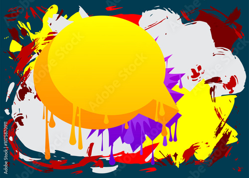 Graffiti abstract background. Abstract modern Messaging sign street art decoration, Discussion icon performed in urban painting style.