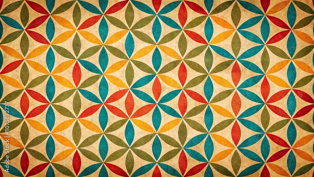Colorful retro pattern design on textured paper, retro, vintage, pattern, design, textured, colorful, wallpaper, background, print Colorful retro pattern design on textured paper, retro, vintage, pattern, design, textured, colorful, wallpaper, background, print