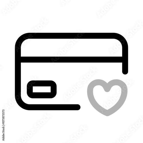 love card payment icon with duoline style, perfect for user interface projects