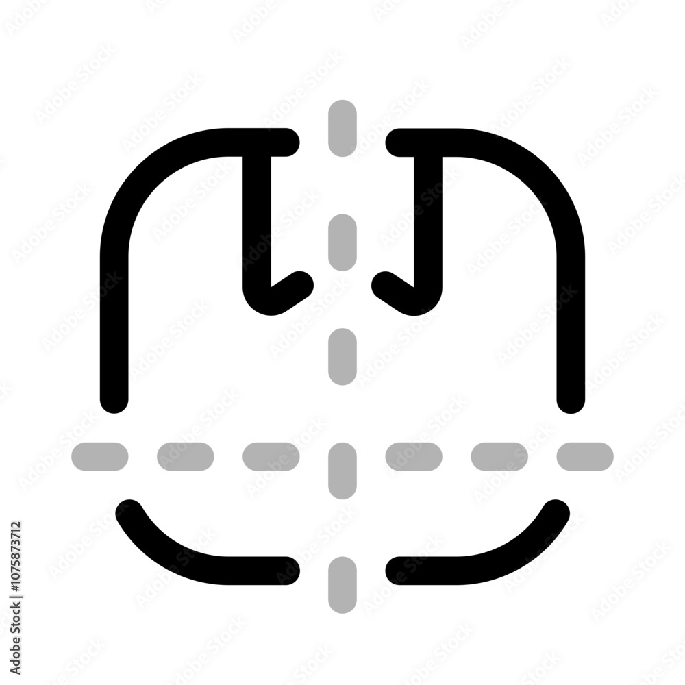 packaging size icon with duoline style, perfect for user interface projects packaging size icon with duoline style, perfect for user interface projects