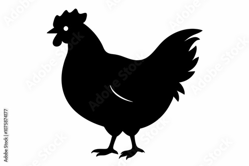 hen and chicken, chicken vector, icon vector illustration, chicken silhouette of a chicken isolated on a white background, svg, vector, Vector silhouette of hen with chicken.