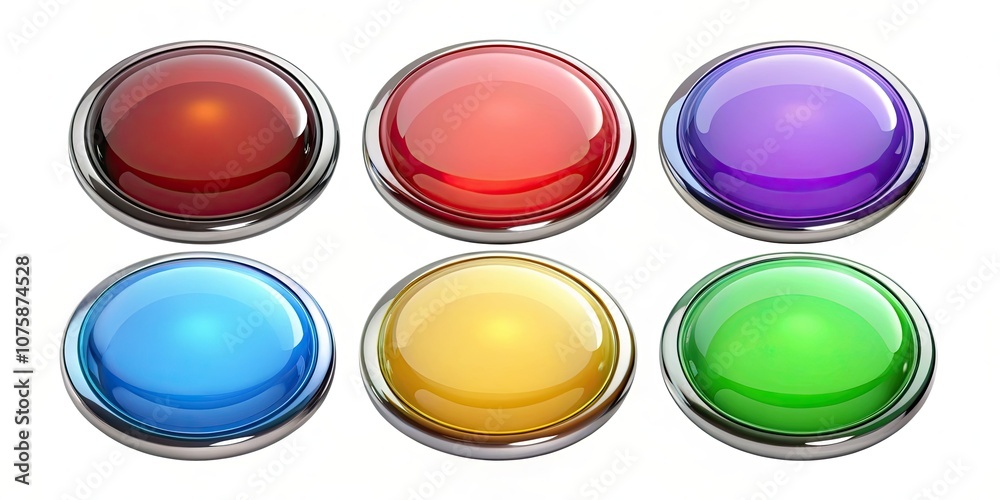 rendering of glossy glass buttons in various round shapes, glass, buttons,glossy, rendering, round shapes, reflection rendering of glossy glass buttons in various round shapes, glass, buttons,glossy, rendering, round shapes, reflection