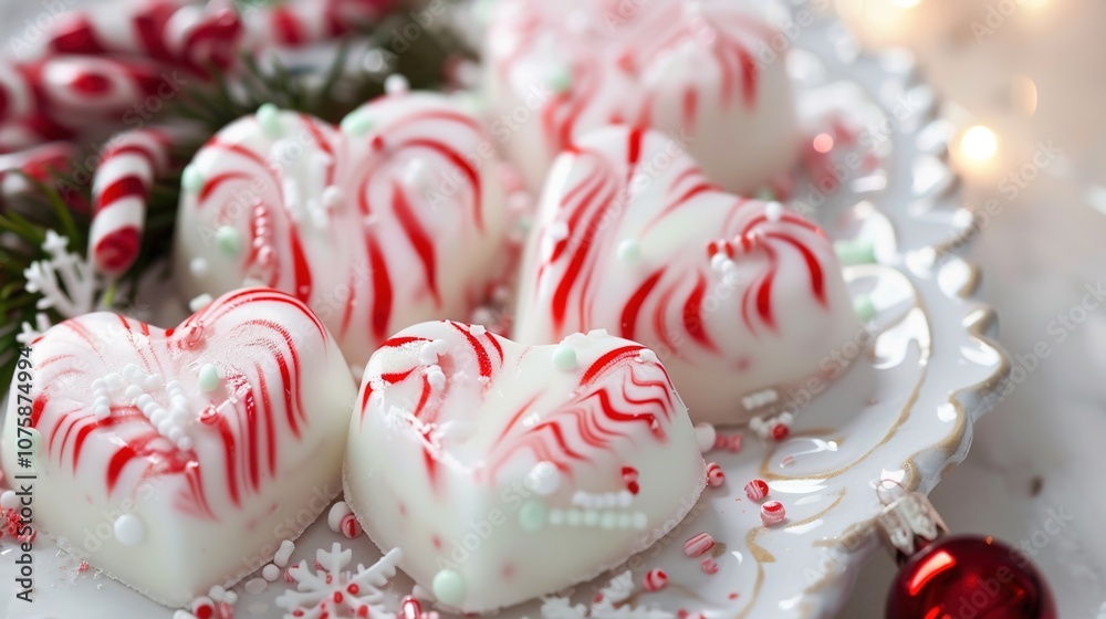 Sweet Delights: Christmas Heart Shaped Candy Sweet Delights: Christmas Heart Shaped Candy