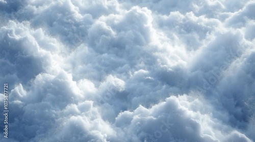 Cloudscape with fluffy clou...