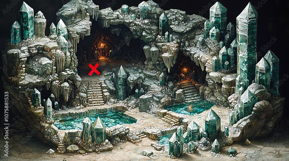 Crystal Cave Entrance Fantasy Game Design Crystal Cave Entrance Fantasy Game Design