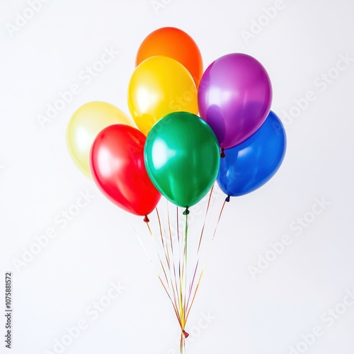 joyful birthday wishes with rainbow-colored balloons