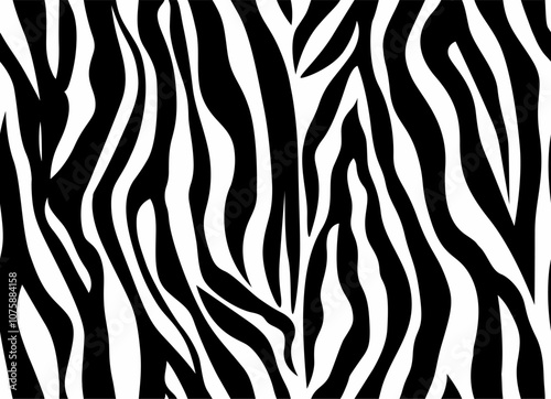 Seamless Zebra Pattern Black ...