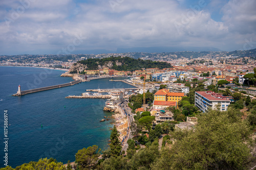 View of the harbour in the French city of Nice.