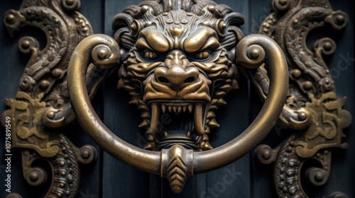 Ornate Lion Door Knocker