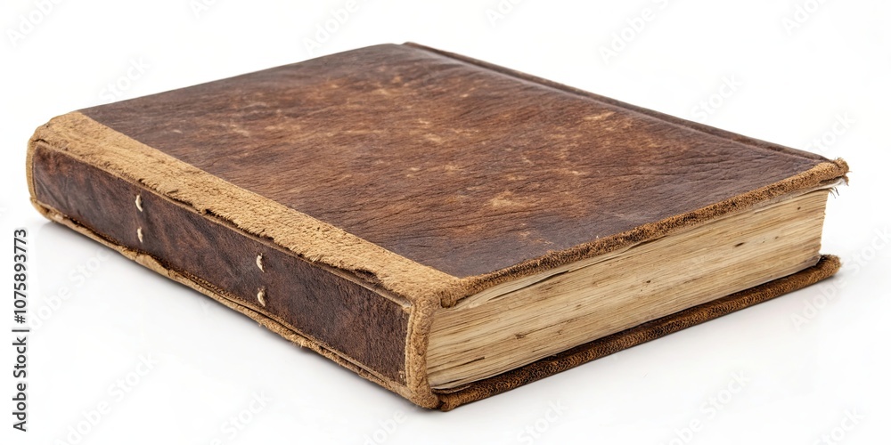 Dirty old book with a cover made from animal skin, vintage, antique, ancient, weathered, worn, leather, texture, aged, grungy, aged Dirty old book with a cover made from animal skin, vintage, antique, ancient, weathered, worn, leather, texture, aged, grungy, aged