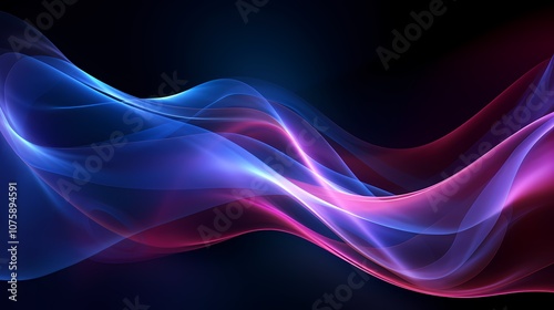 digital technology purple blue spiral circle particle poster background