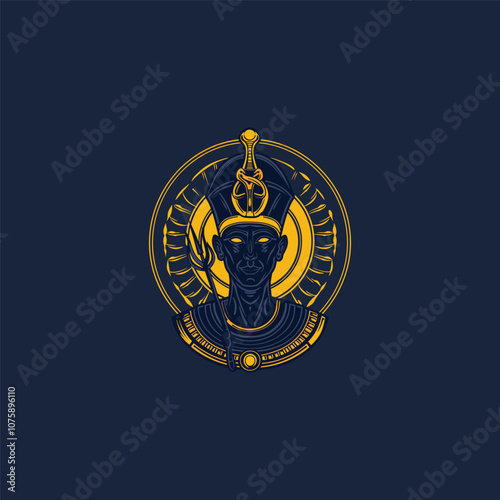 God of egypt logo design vector