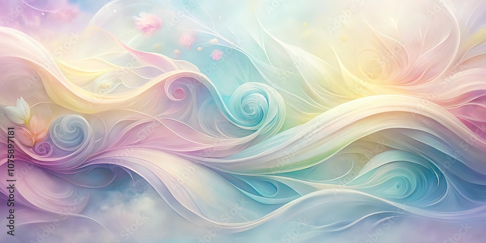 Whimsical Dreamscape of Intertwining Pastel Hues and Swirling Patterns Whimsical Dreamscape of Intertwining Pastel Hues and Swirling Patterns