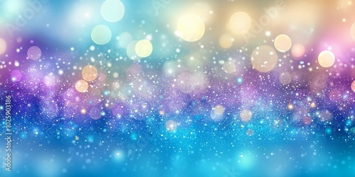 Abstract Blue Glitter Backg...