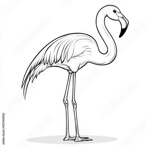 Black and White Line Art Il...