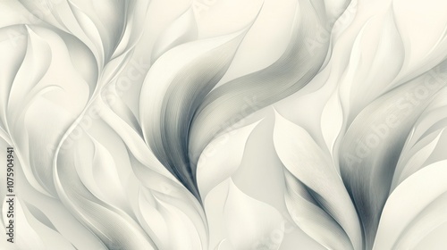 Abstract background with flowing white and gray organic shapes.