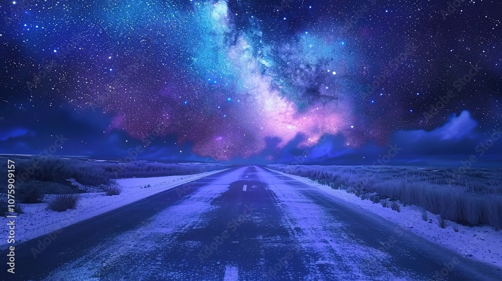 _way_path_to_heaven_under_starry_sky_with