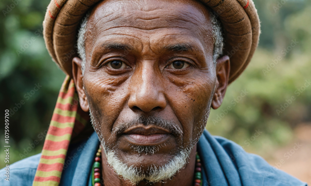 A man with a brown hat and beard is looking at the camera A man with a brown hat and beard is looking at the camera